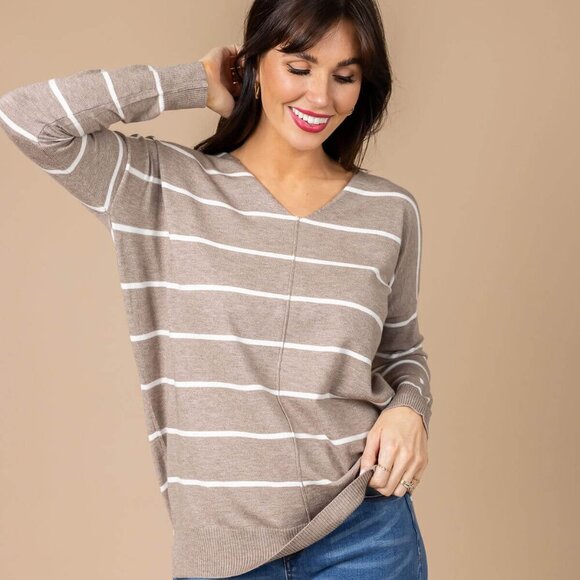 Green Cents of Style Emmy Striped Pullover Sweater Size L/XL - Picture 2 of 8